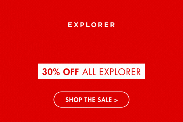 Explorer Flash Sale - 30% off ALL Explorer
