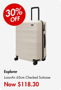 Explorer Luna-Air 63cm Hardside Checked Suitcase Oat