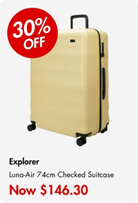 Explorer Luna-Air 74cm Hardside Checked Suitcase Pina Colada