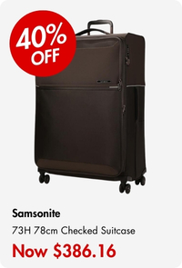 Samsonite 73H 78cm Softside Checked Suitcase Platinum Grey