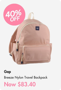 Gap Breeze Nylon Travel Backpack Blush