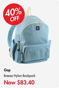 Gap Breeze Nylon Travel Backpack Light Blue