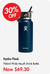 Hydro Flask 32oz (946ml) Wide Mouth w/ Flex Straw Cap Indigo