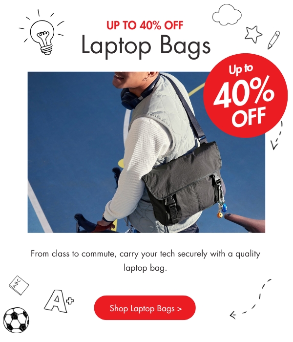 Up to 40% off Laptop Bags