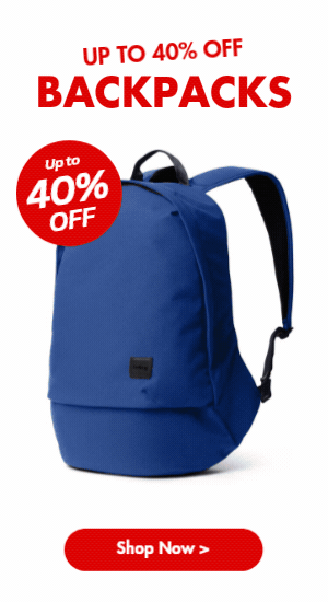 Up to 40% off Backpacks