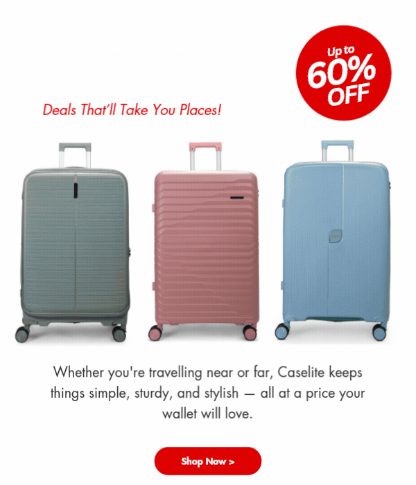 Caselite Luggage Up to 60% Off