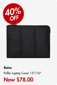 Rains Puffer Laptop Cover 15"/16" Black