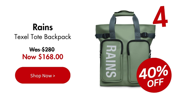 40% off Rains Texel Tote Backpack