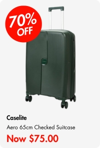 Caselite Aero 65cm Hardside Checked Suitcase Forest Green