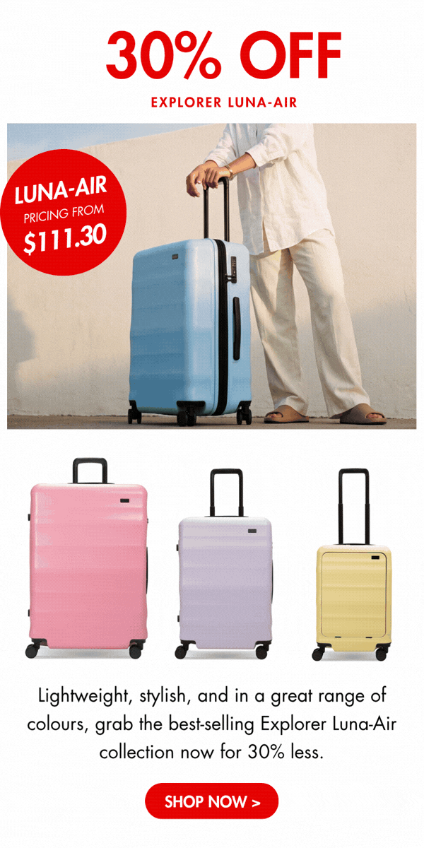 30% off Explorer Luna-Air