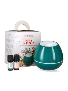 Kit Aria di Festa - Diffusore a Ultrasuoni Ghianda Verde con Oli Essenziali Bio