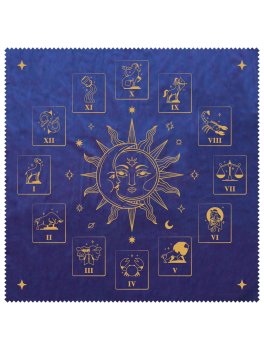 Tappetino per Tarocchi in Velluto - Zodiac