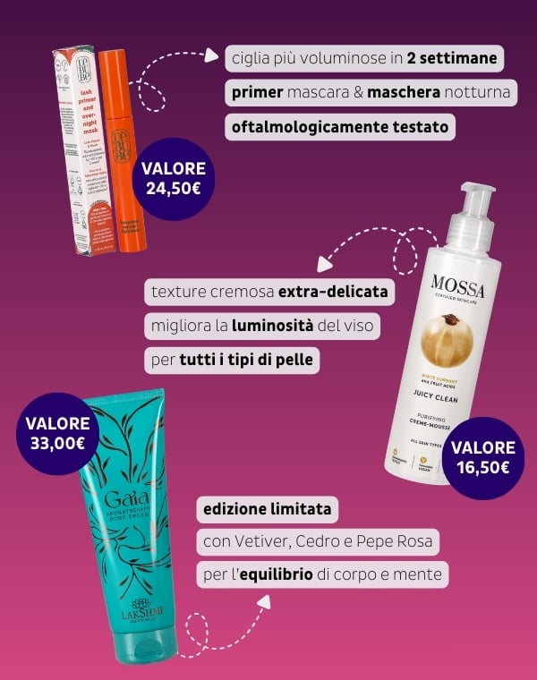 Scegli il tuo omaggio tra queste 3 proposte