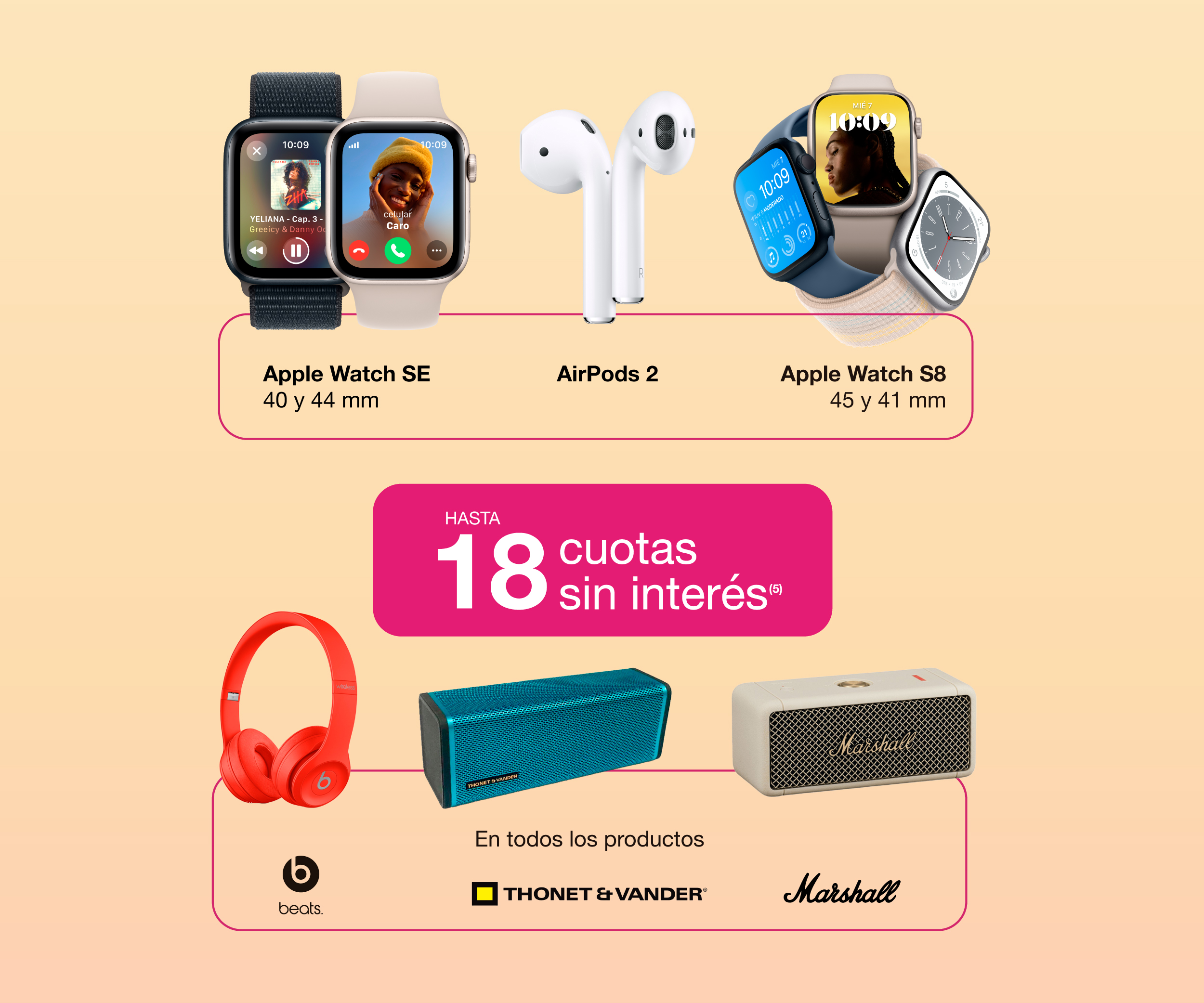 Hasta 18 cuotas sin interés