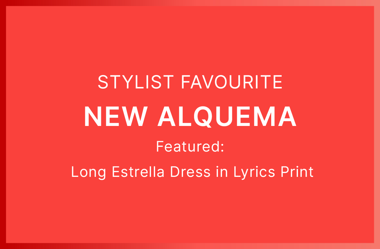 Acquema Estrella Dress Lyric Print