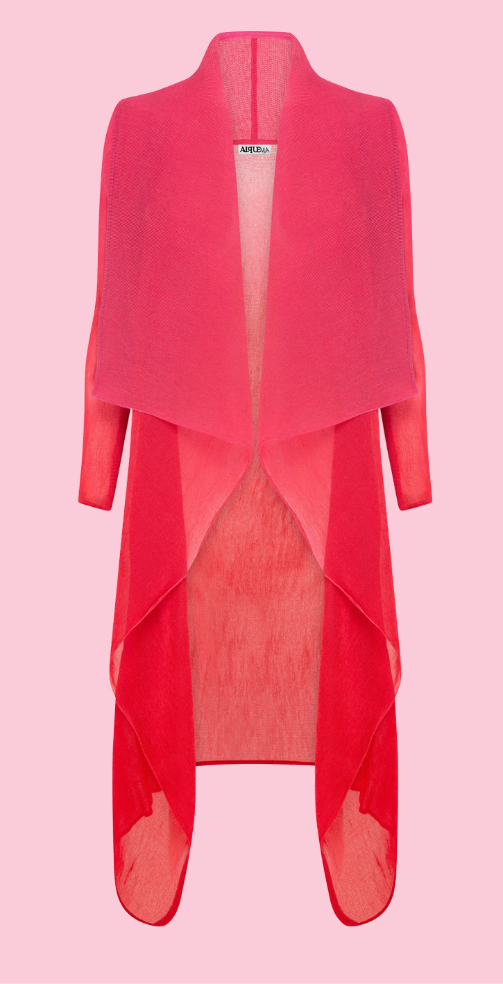 Alquema   Collare Coat  in Rosehip Ombre