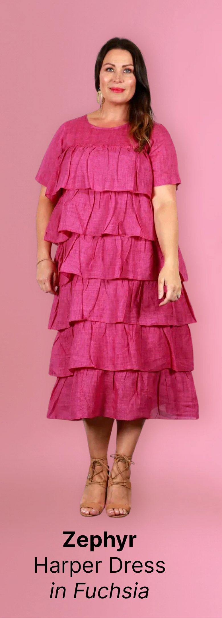 Zephyr  Harper Dress in Fuchsia