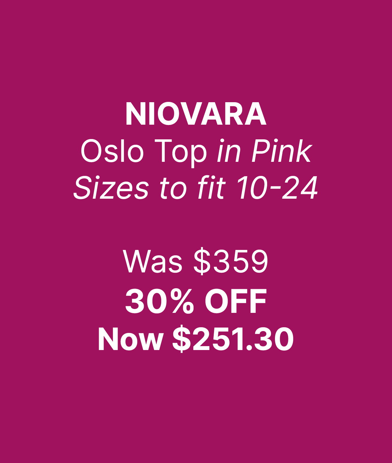 Niovara - 1098-001P Oslo Print Top