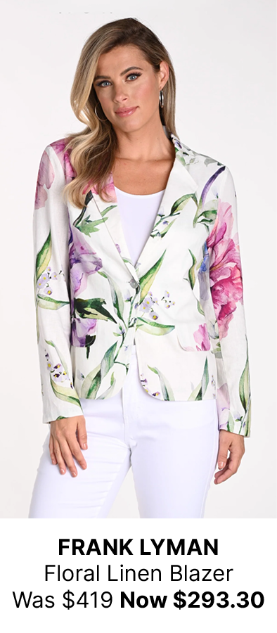 Frank Lyman - 241325U Floral Linen Blazer