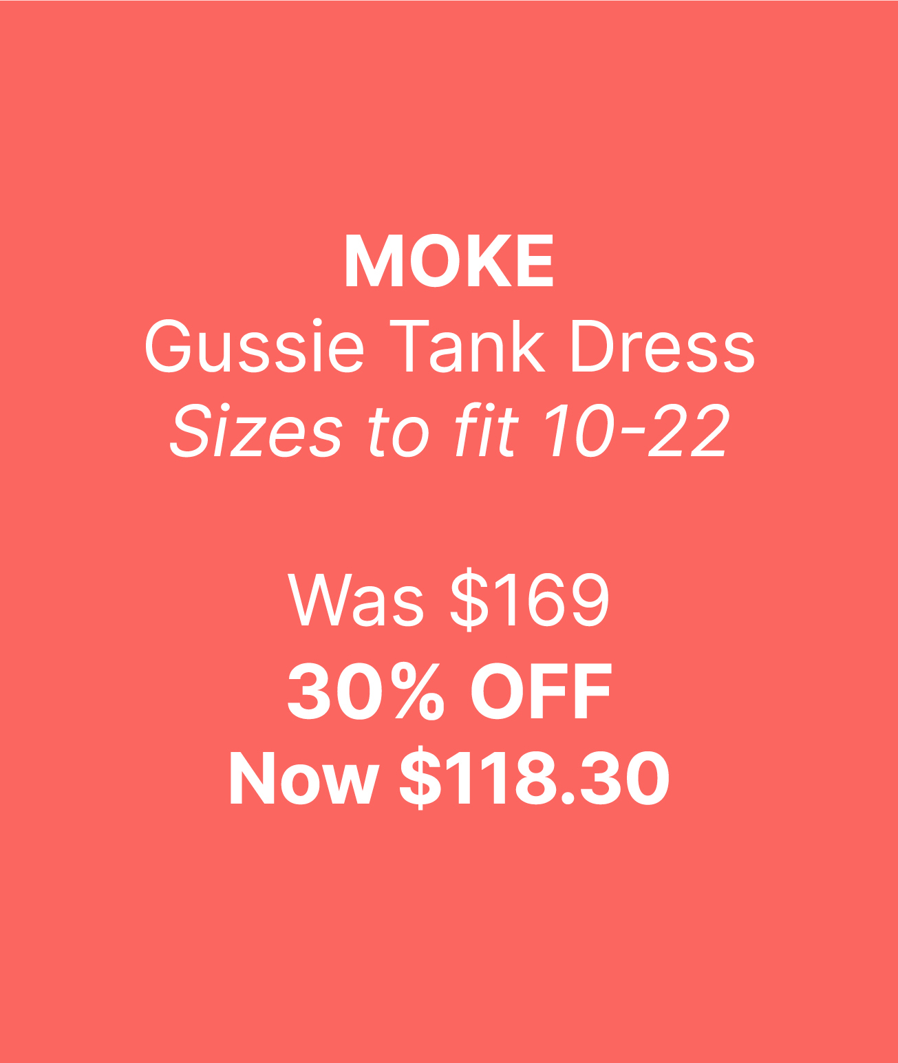 Moke - GUSSIEDGRN Gussie Womens Tank Dress