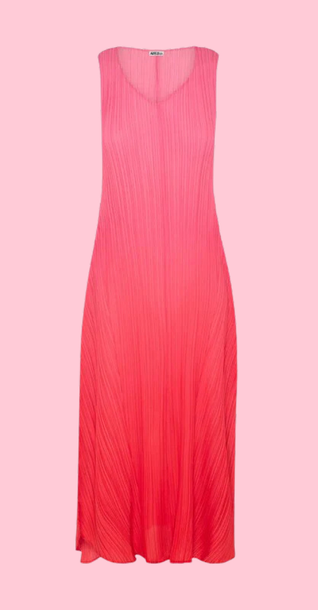 Long Estrella Dress in Rosehip Ombre