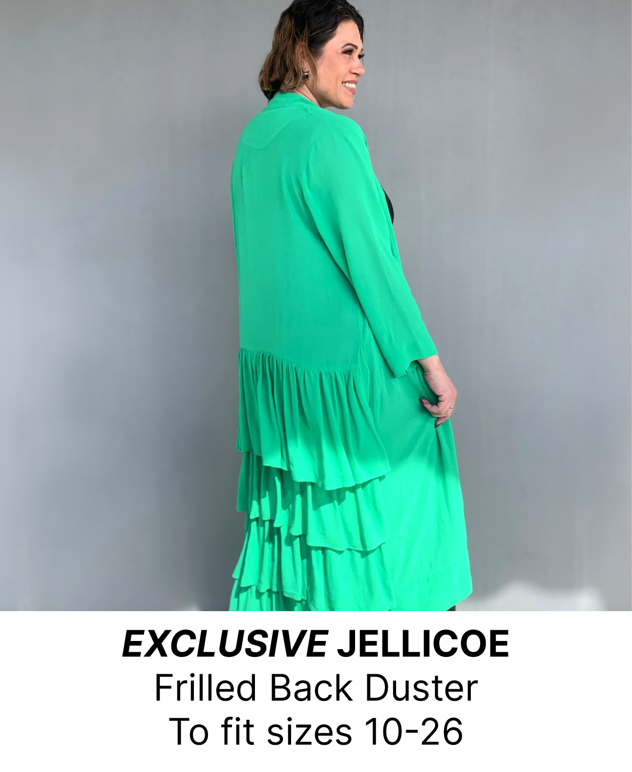 EXCLUSIVE JELLICOE Frilled Back Duster To fit sizes 10-26