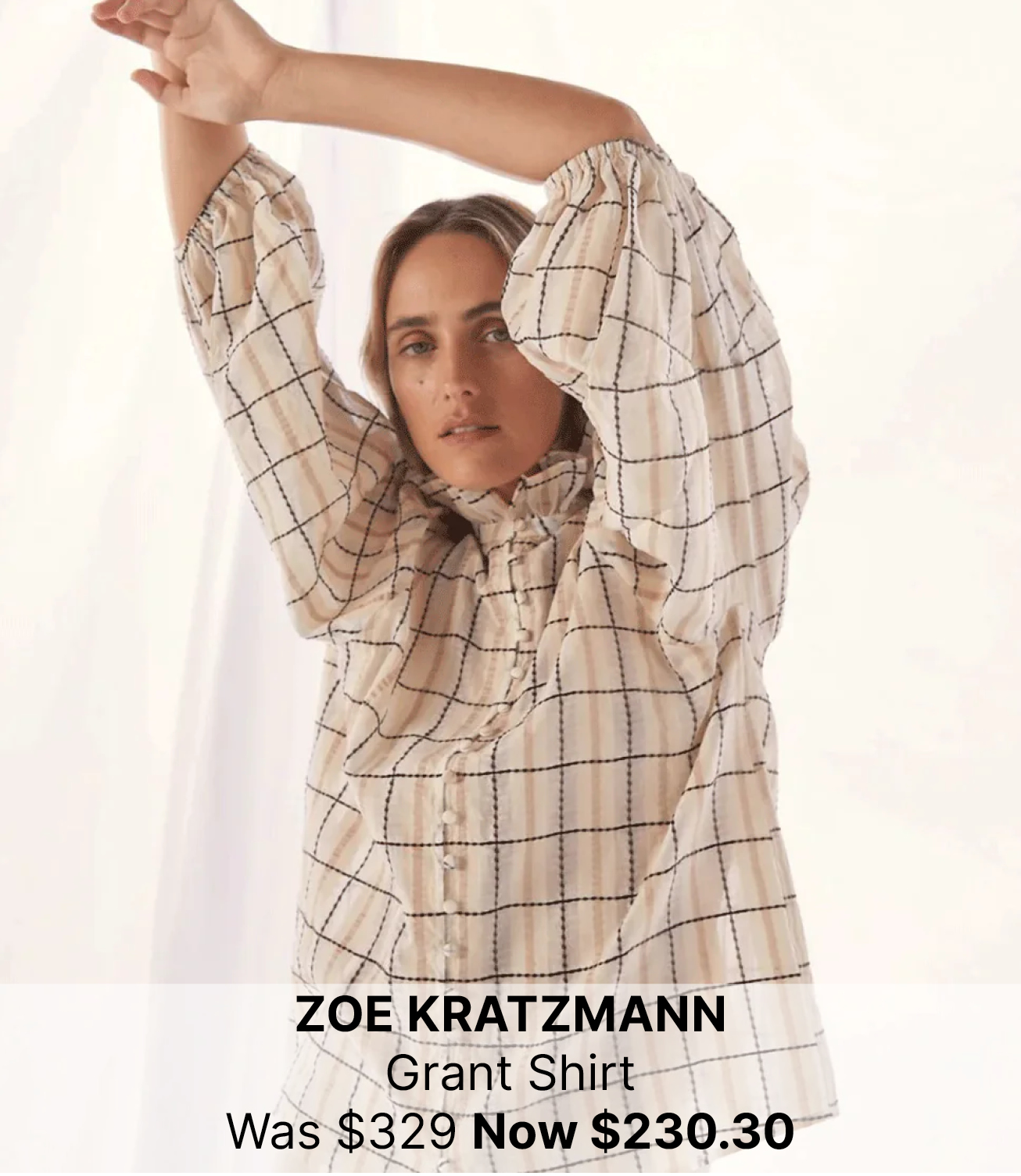 ZOE KRATZMANN Grant Shirt Was $329 Now $230.30