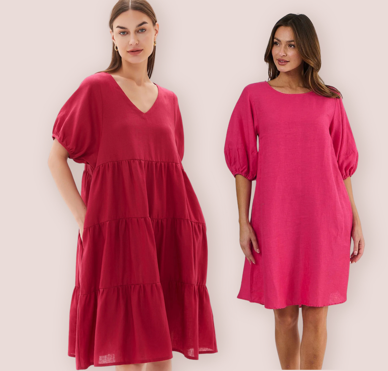 TIRELLI Tiered Linen Dress, OJ NATURALS Katie Dress