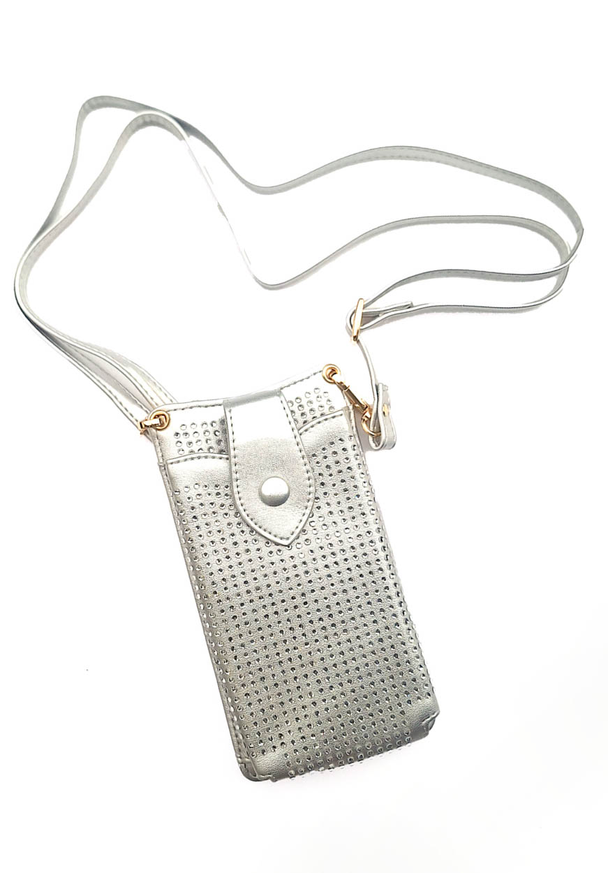 LAVISH  Diamante Cross Body Phone Pouch