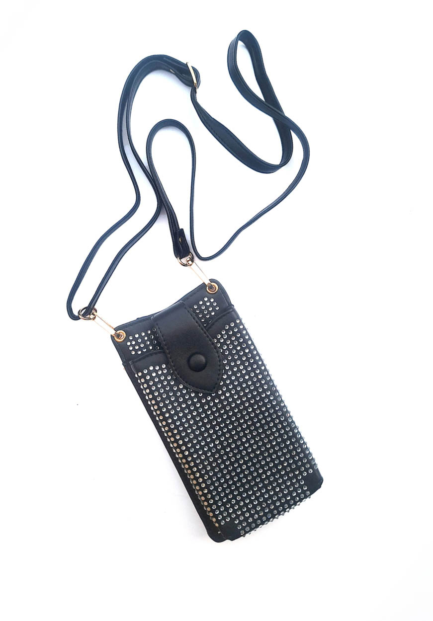 LAVISH  Diamante Cross Body Phone Pouch