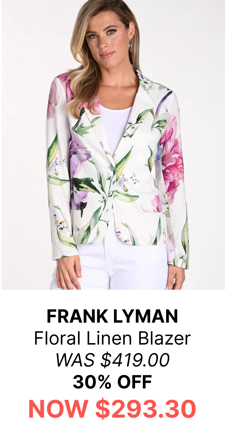 Frank Lyman - 241325U Floral Linen Blazer