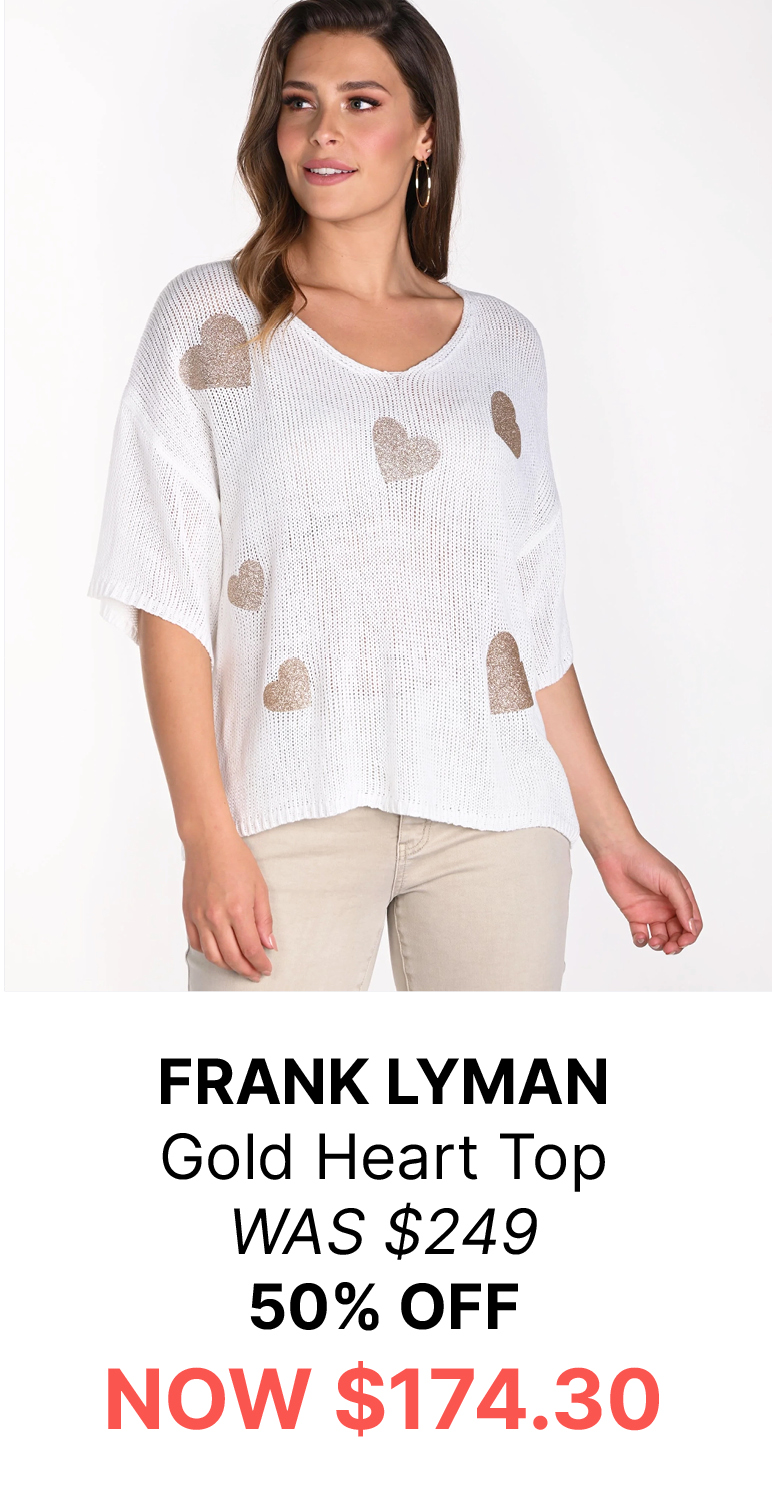 Frank Lyman - 241351U Gold Heart Top