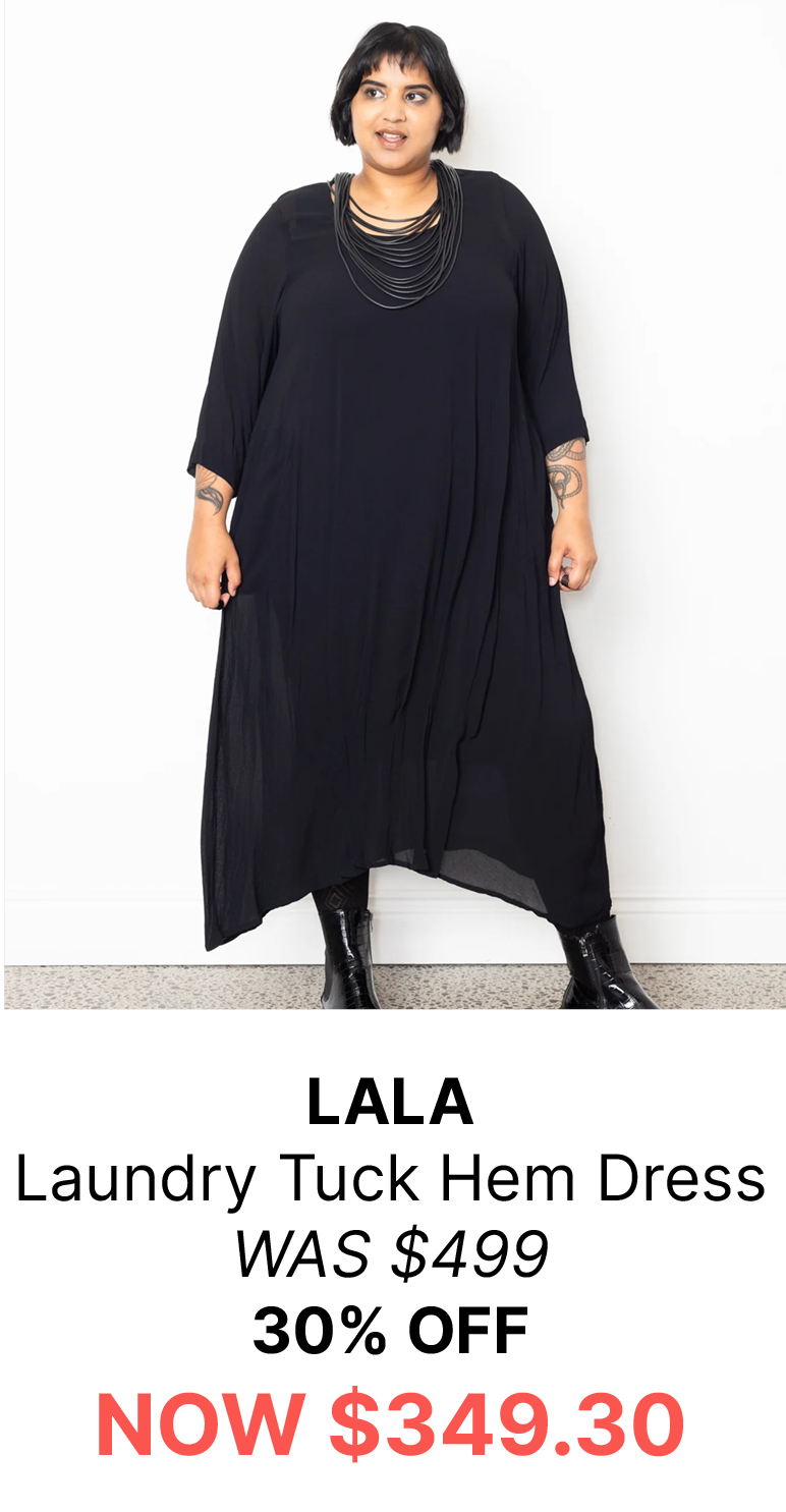 Lala - 1613 Laundry Tuck Hem Dress