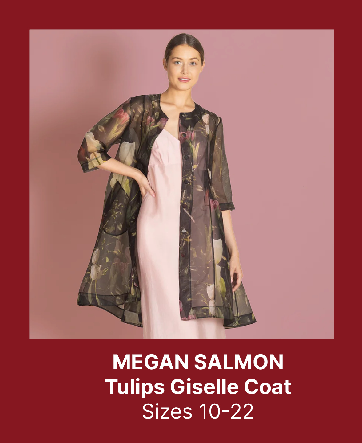 Megan Salmon - M5327 Tulips Giselle Coat