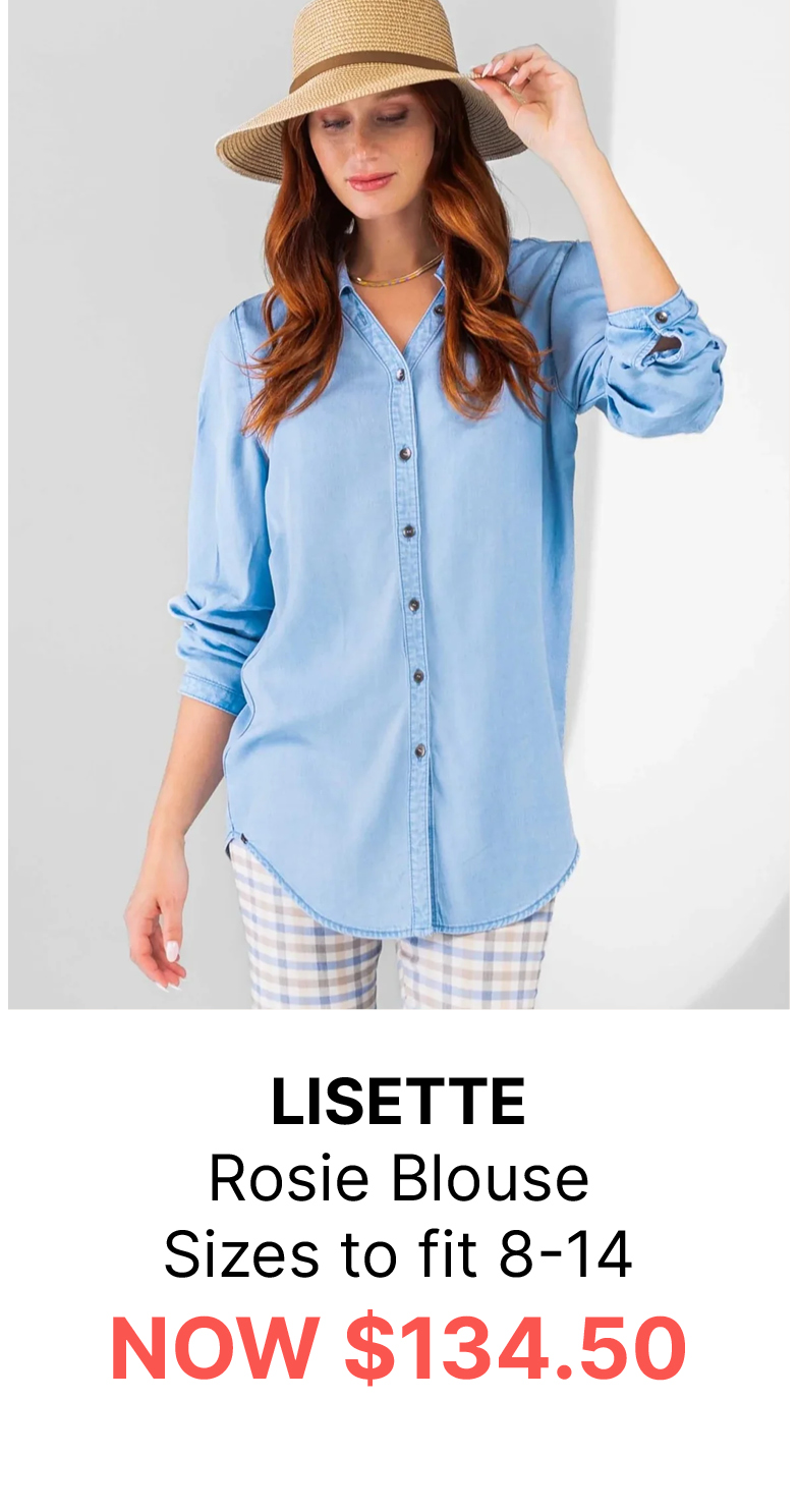 LISETTE Rosie Blouse Sizes to fit 8-14 NOW $134.50