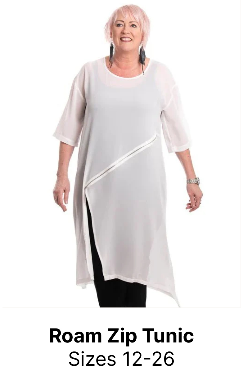 Roam Zip Tunic Sizes 12-26