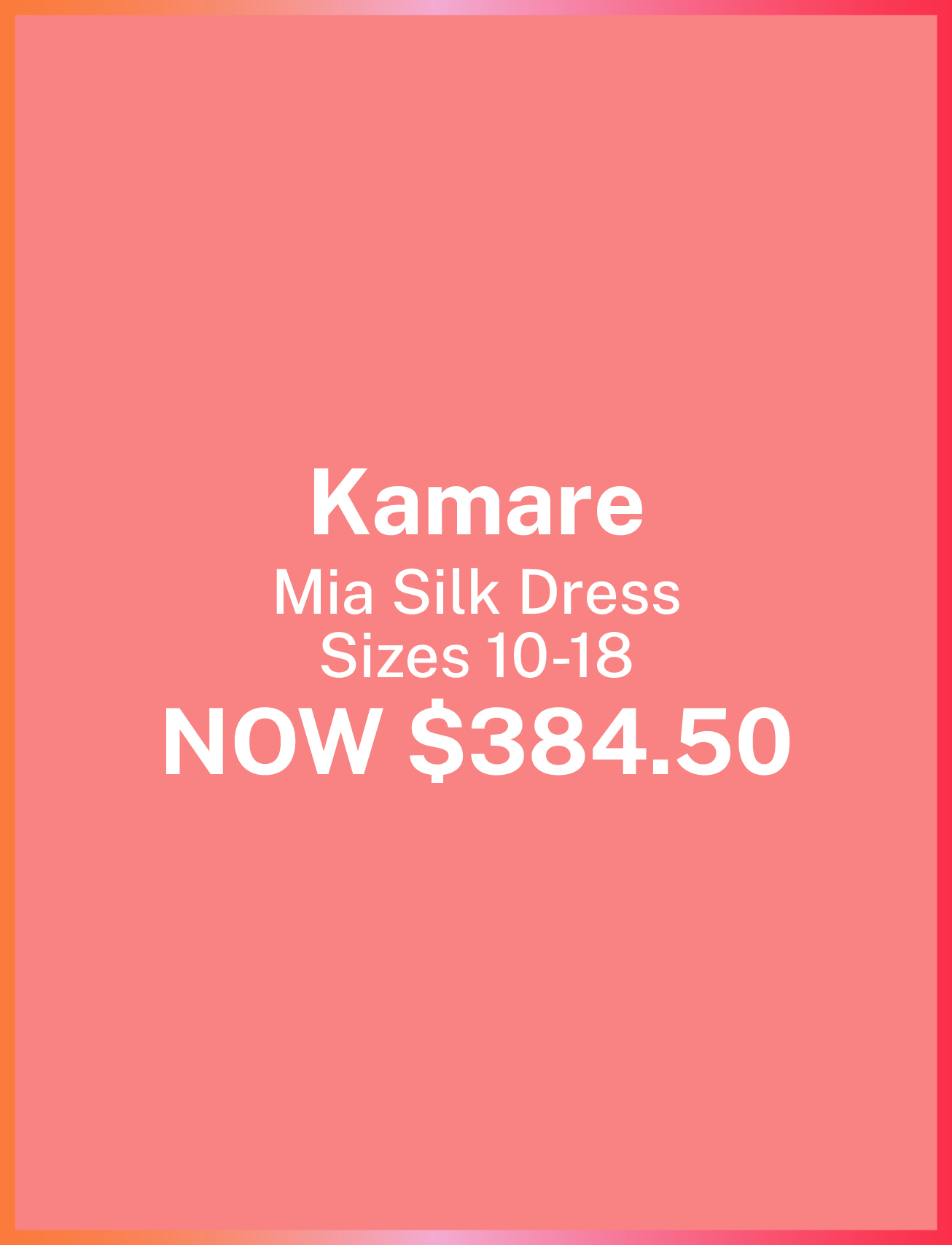 Kamare - 2012 Mia Dress