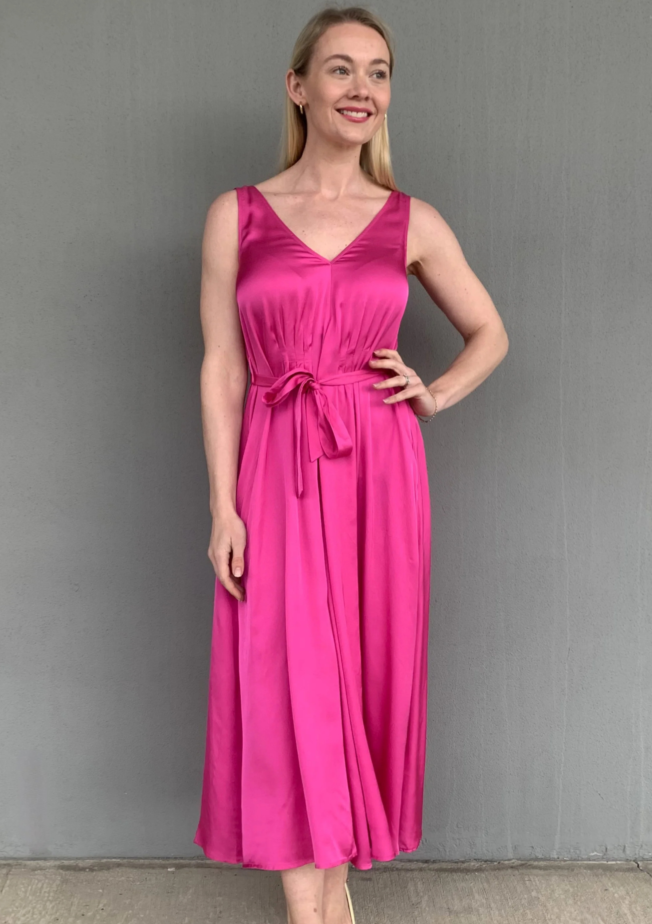 FRNCH  Satin Tie Dress  Sizes 10-16 WAS $279 SAVE $180