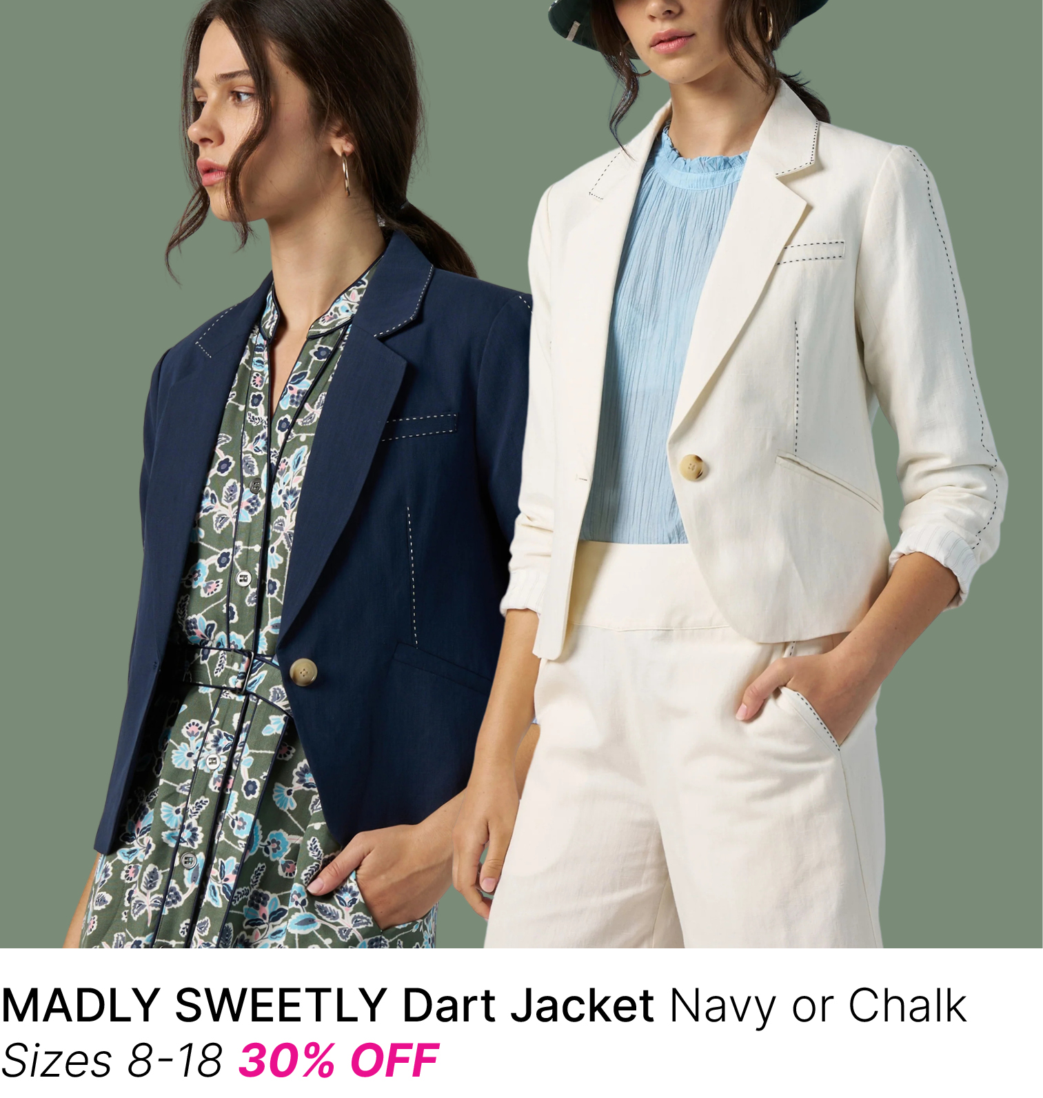 Madly Sweetly - MS1306 Dart Jacket