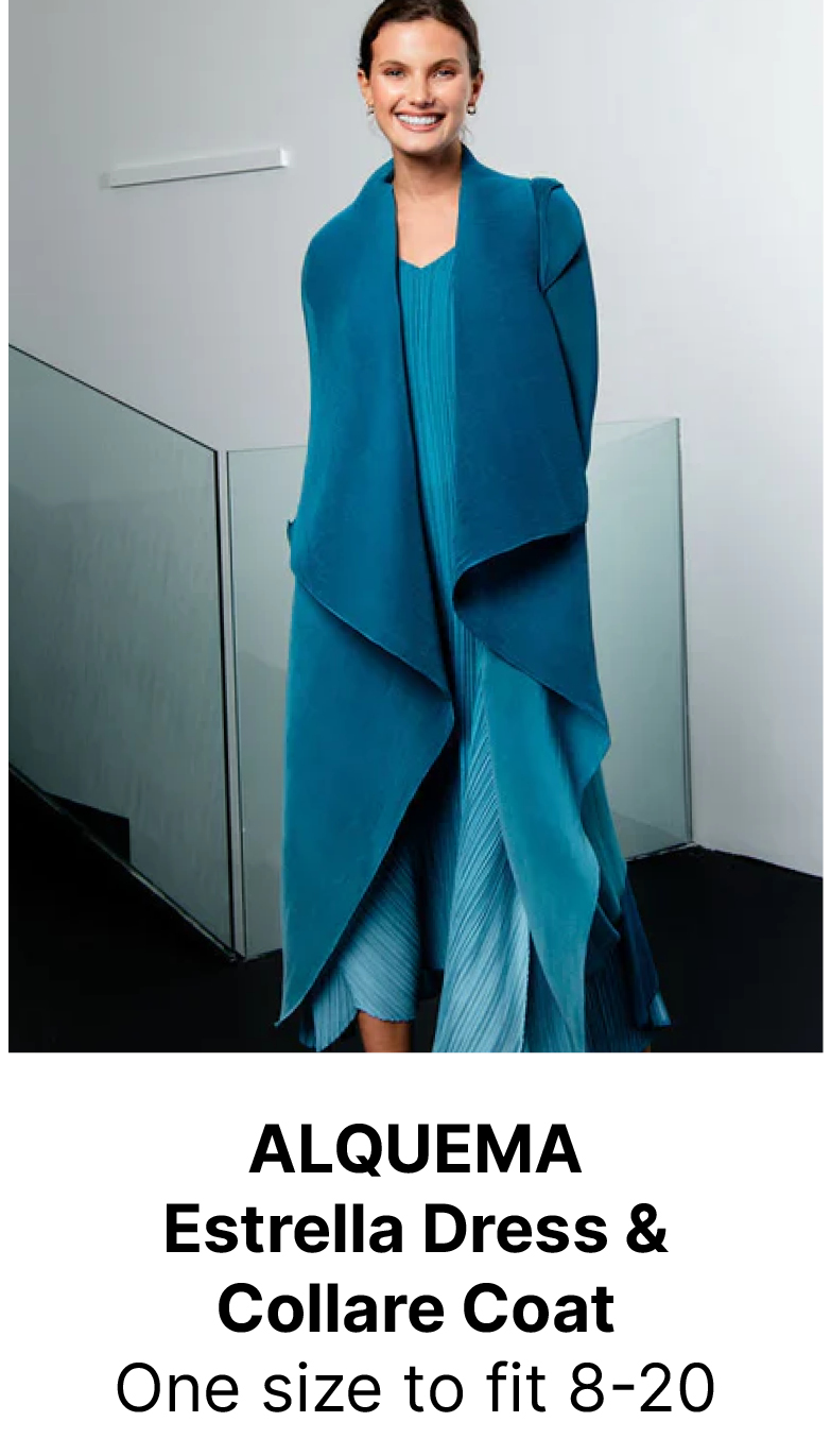 ALQUEMA Estrella Dress & Collare Coat One size to fit 8-20