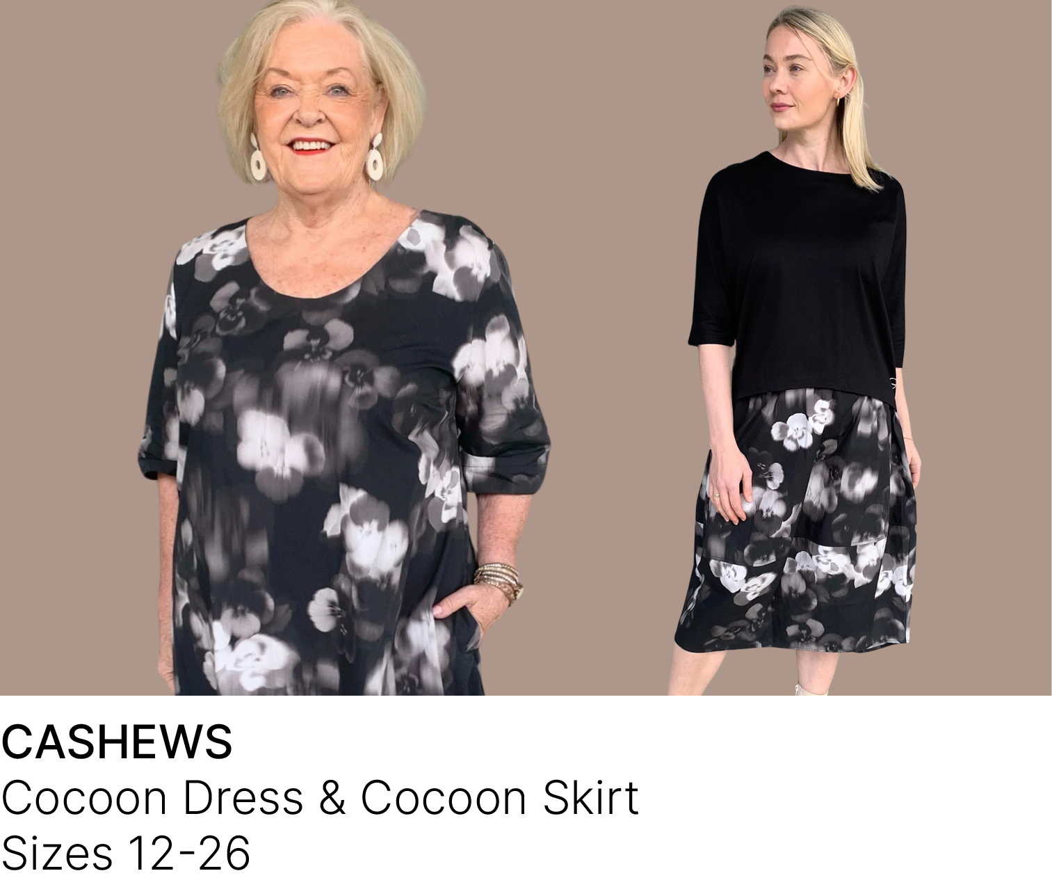 CASHEWS Cocoon Dress & Cocoon Skirt Sizes 12-26