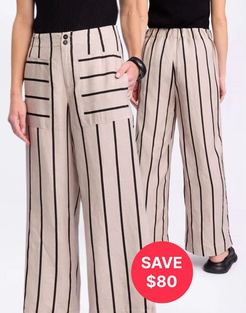 Marco Polo - YTMS58253 Wide Leg Stripe Pant