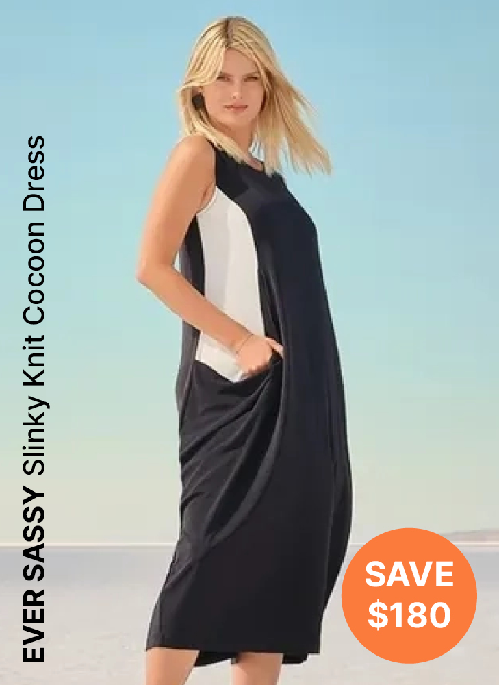 Ever Sassy - 64009 Slinky Knit Cocoon Dress