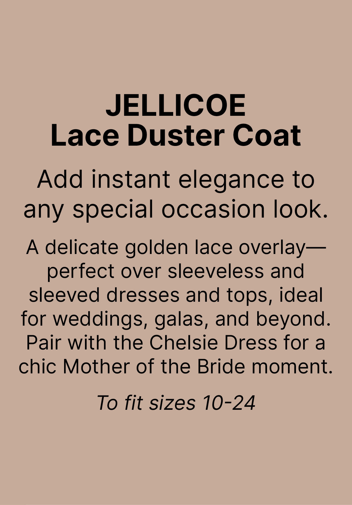 Jellicoe - JW25-24 Duster Coat Lace