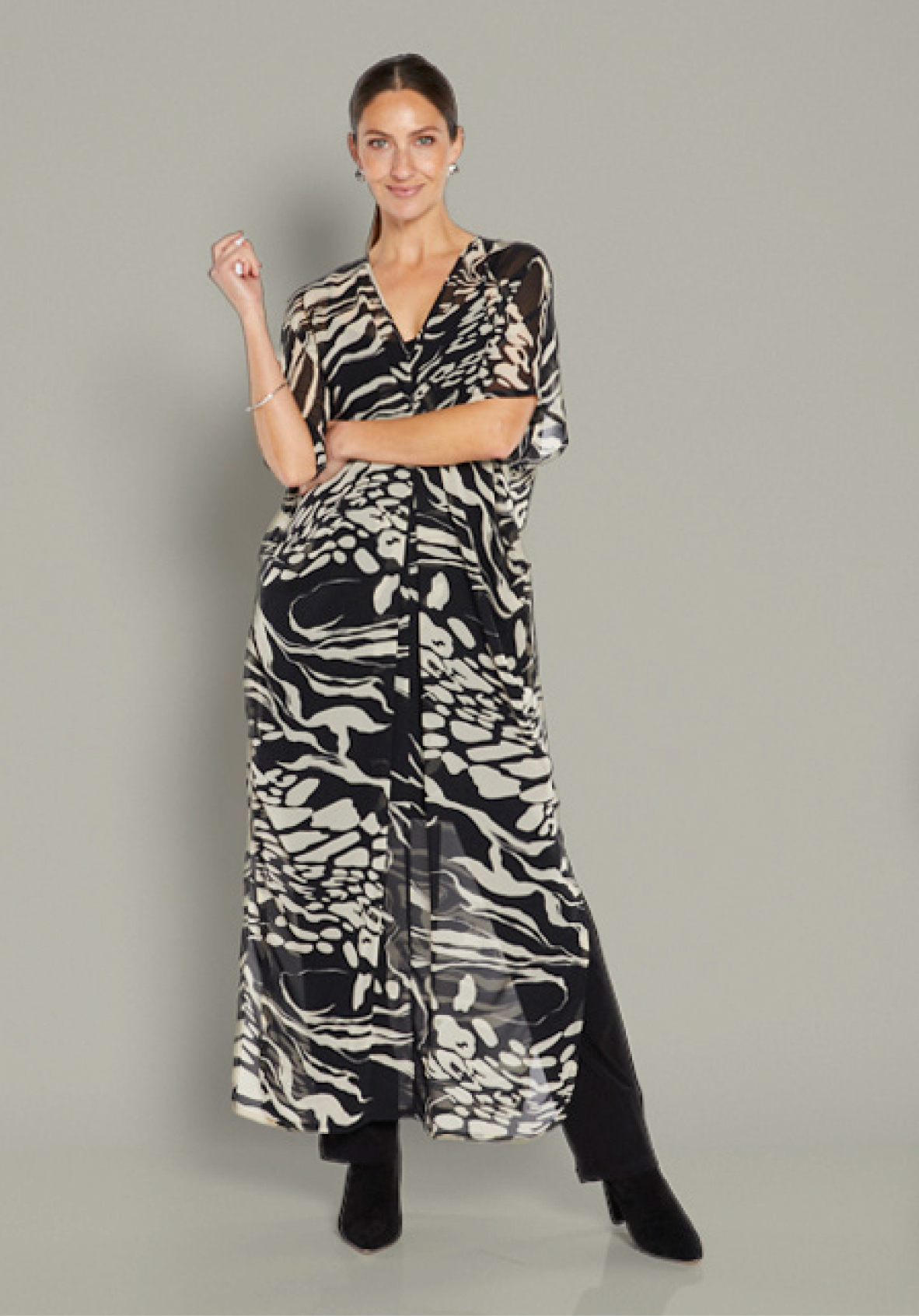 PHOEBE Kaftan Tuck Dress with Slip Sizes 10-24