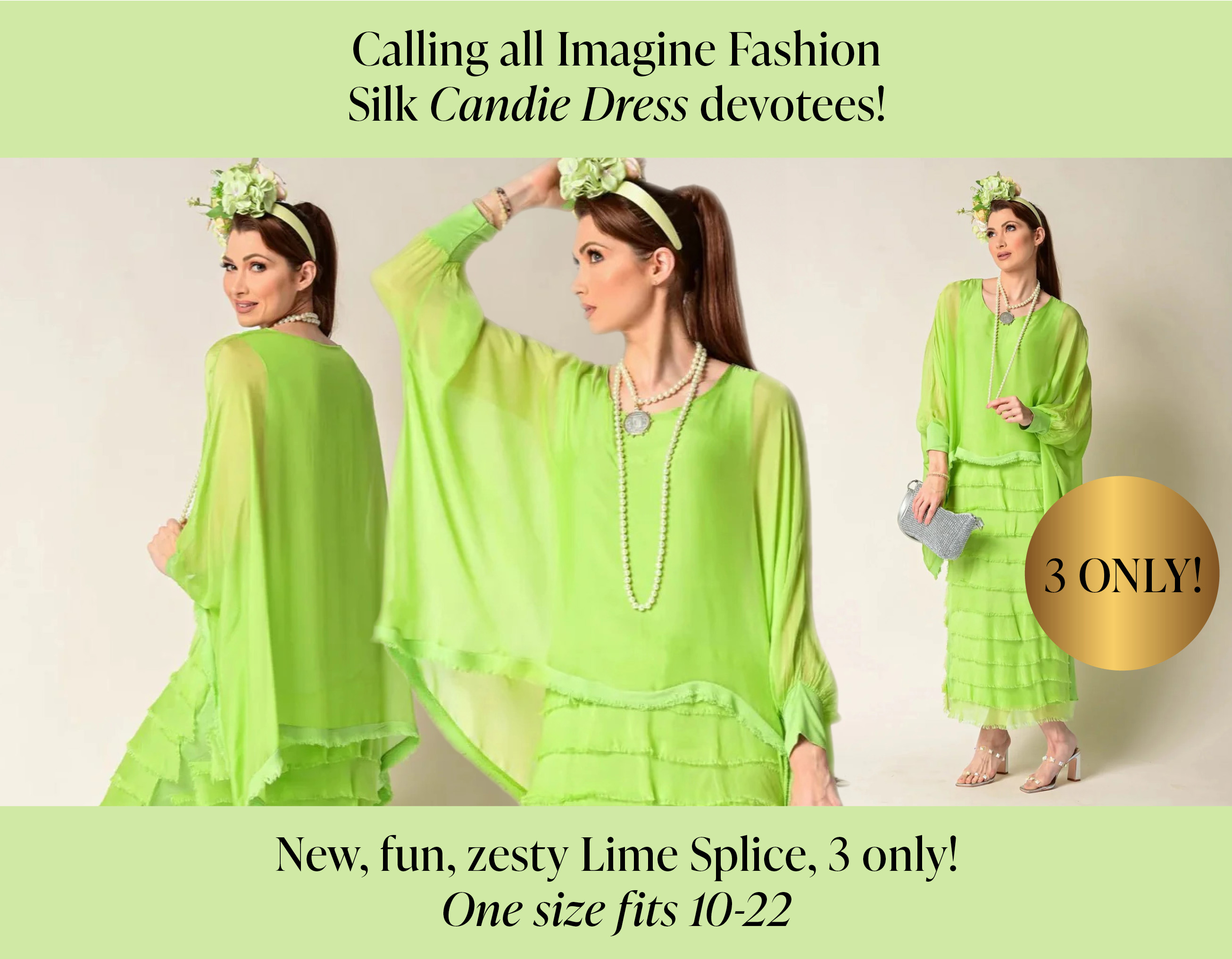 Candie Dress Lime Splice