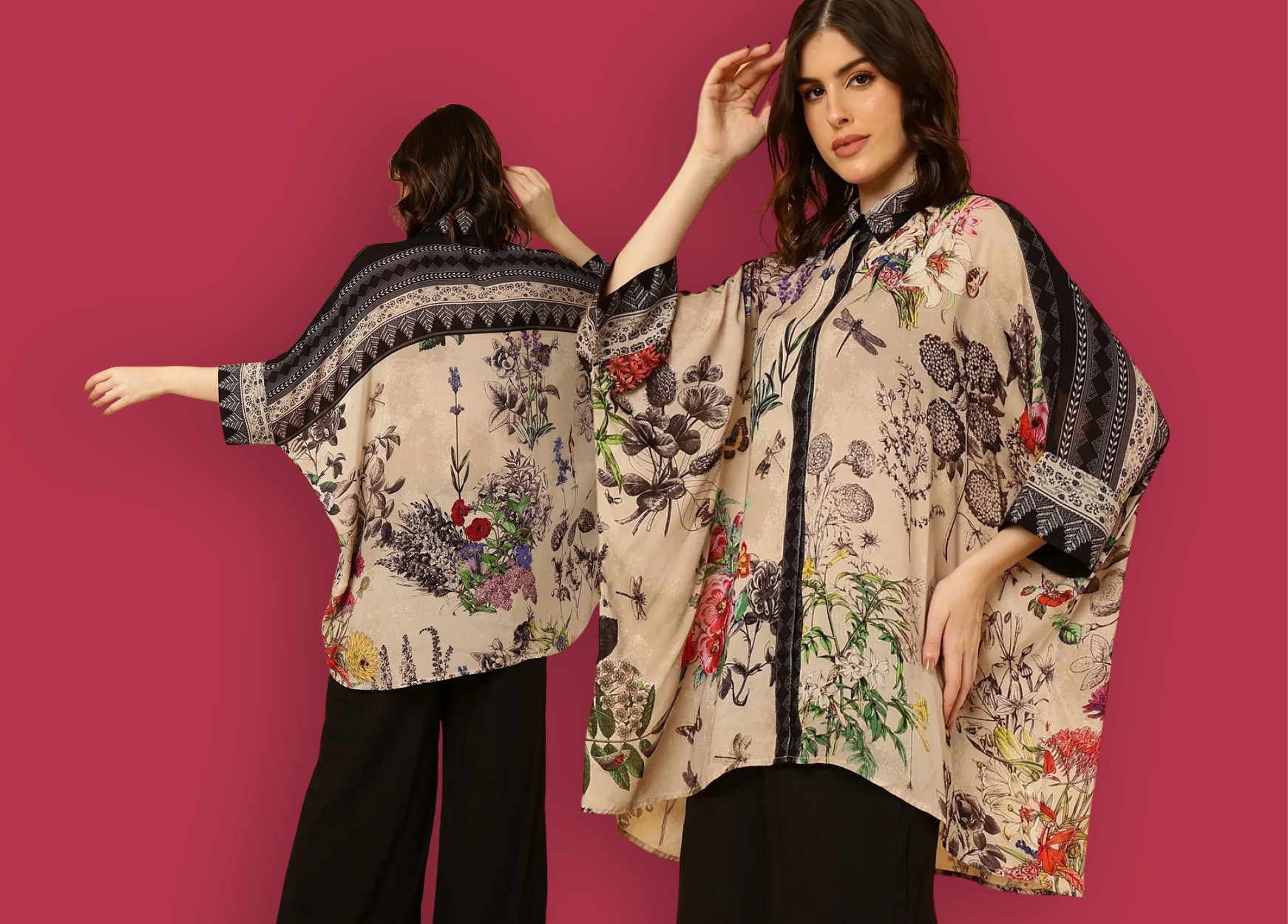 ANANNASA Otono Long Shirt and Palazzo Pants