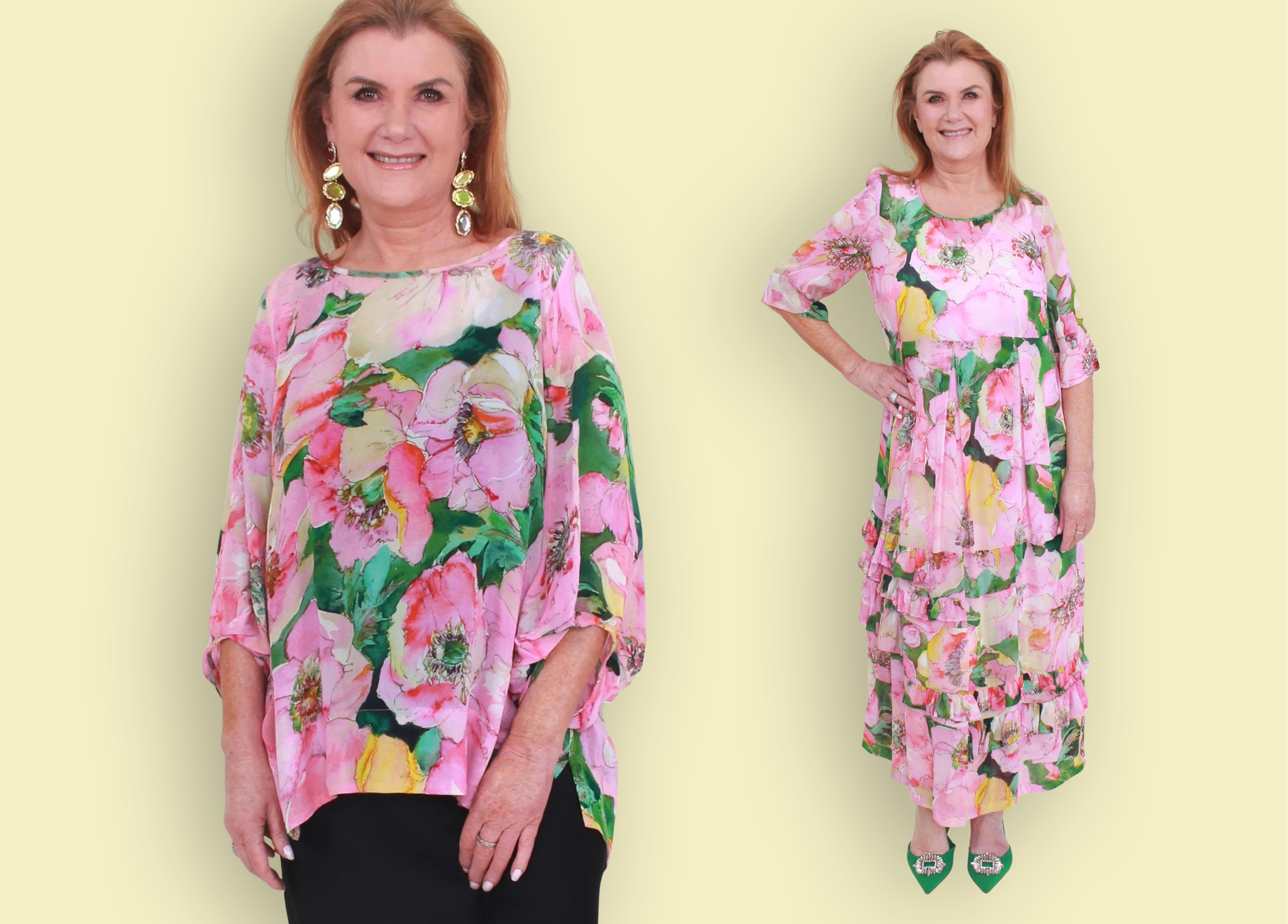 NIOVARA Exclusive Print  Garden Party Charm Top and Garden Party Lolita Dress