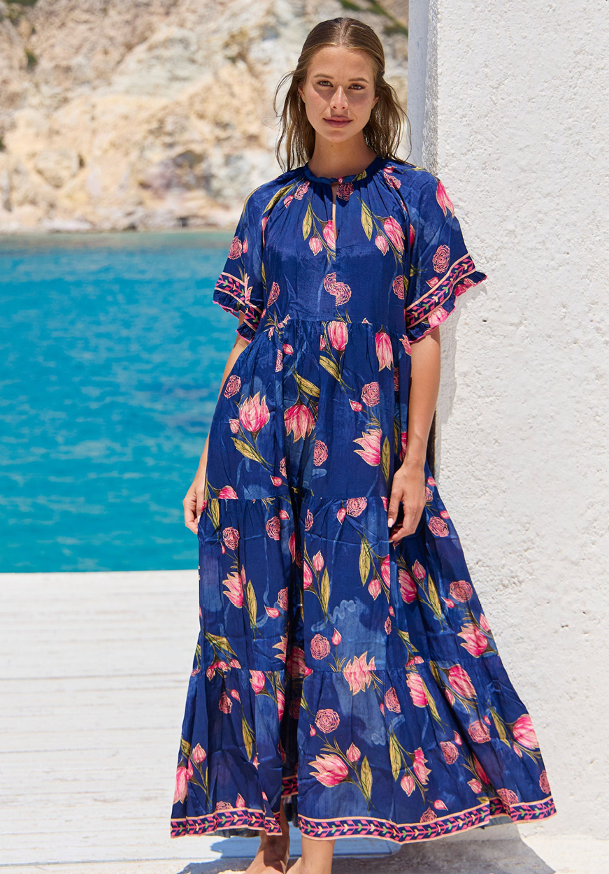 NAUDIC Amisha Short Sleeve Maxi