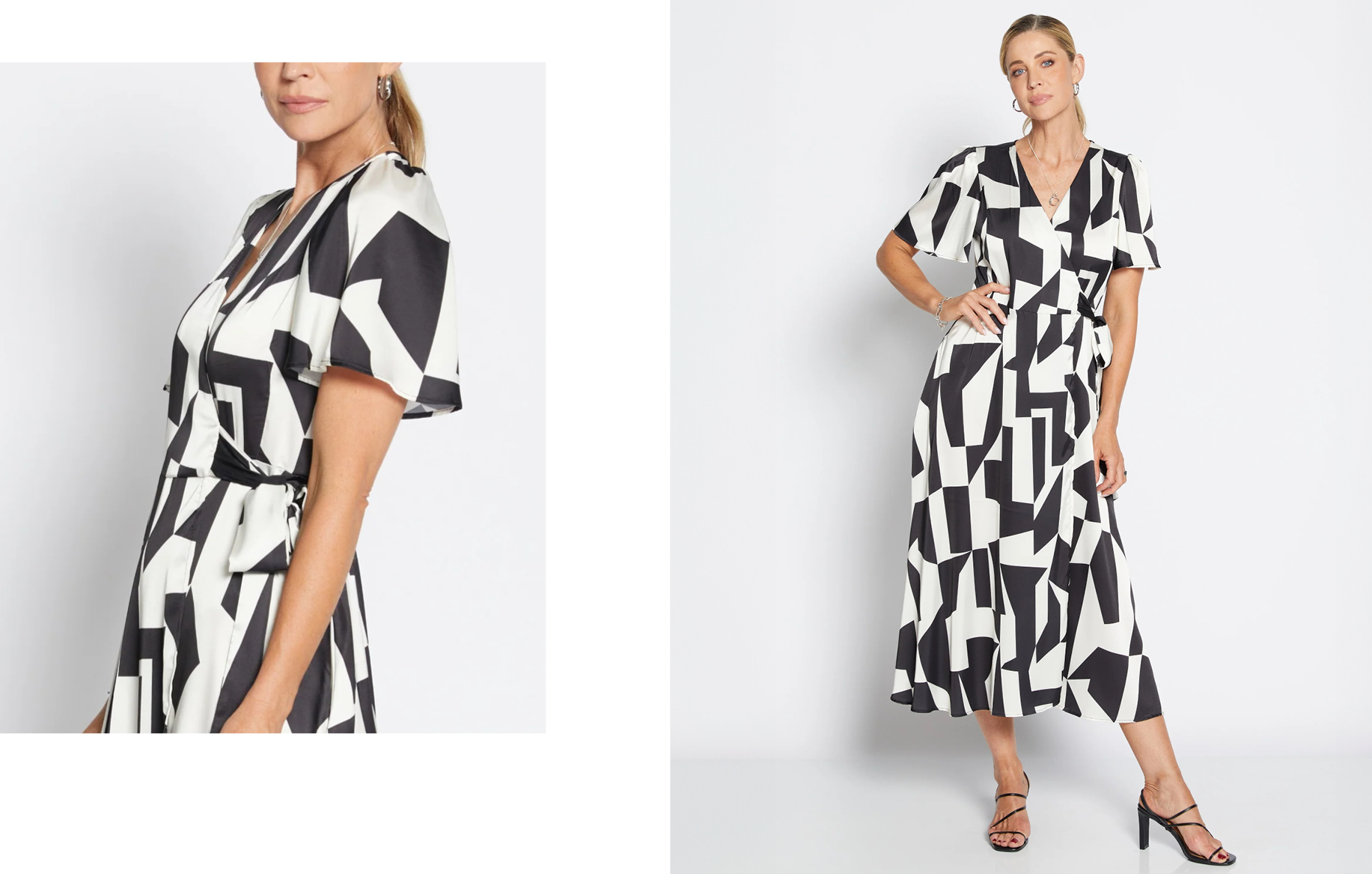 Philosophy Gossip Short Sleeved Wrap Dress. Sizes 10-18  Exclusively ours in New Zealand